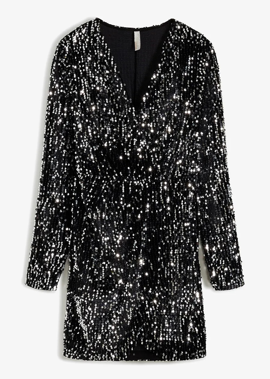 Paillettenkleid aus softem Samt | Bonprix DE