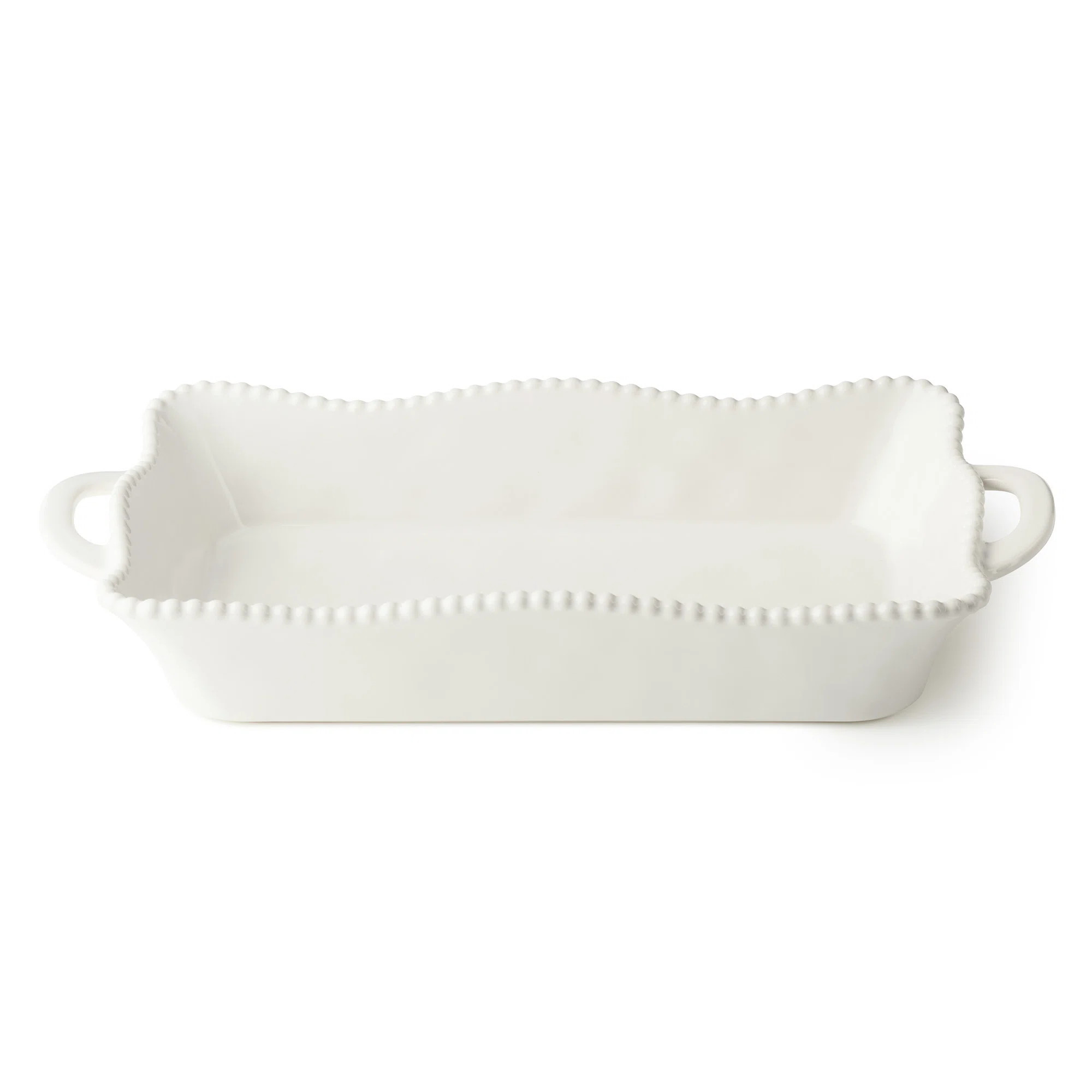 Perlette Cream Medium Rectangular Baker – 16.25 x 8.5 Inch Elegant Scalloped Stoneware Bakeware... | Wayfair North America