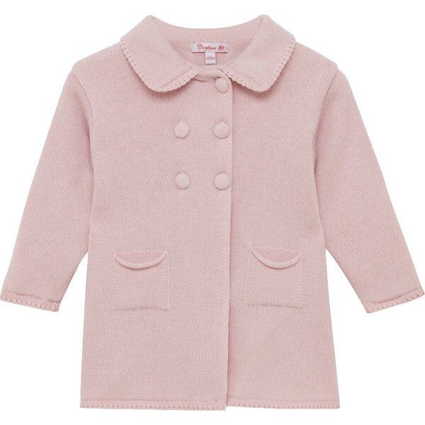 Alexandra Knitted Coat, Pale Pink | Maisonette