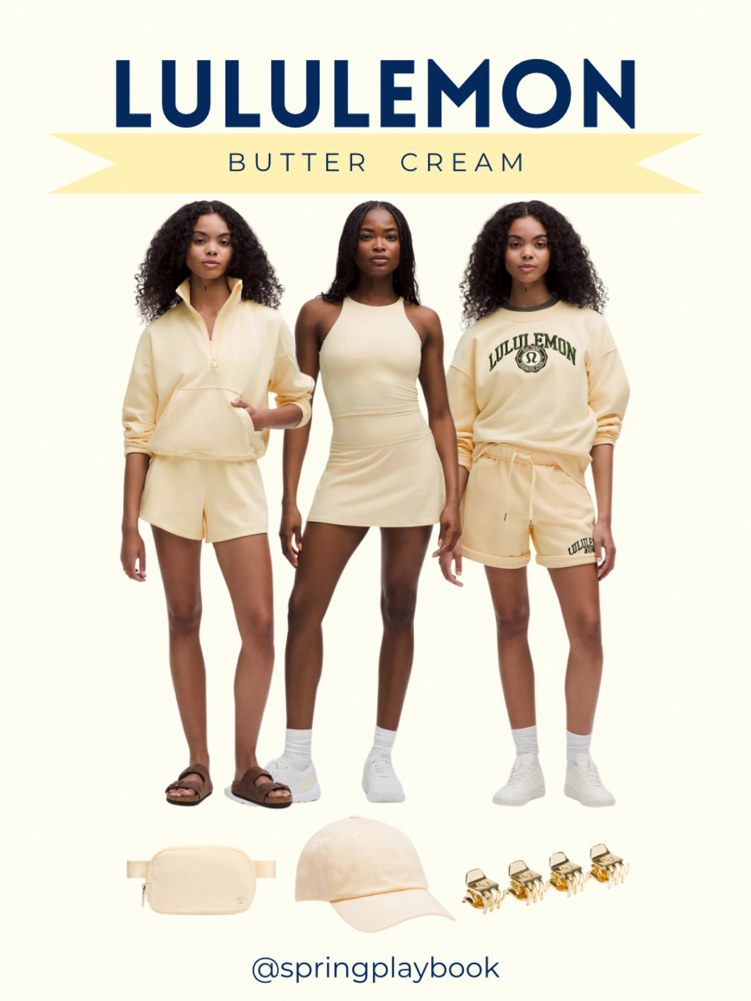 Butter cream at Lululemon!

Butter yellow is having a moment in 2025! And this one is beautiful for Springs!

The models are wearing some items not yet available online. I can’t wait to see what more they have coming in this color  
#createdcolorful #createdcolorfulspring #hocspring #tcispring #pcaspring #lightspring #warmspring #truespring #brightspring #clearspring #paintboxspring #bluespring

#LTKActive #LTKFitness #LTKMostLoved
