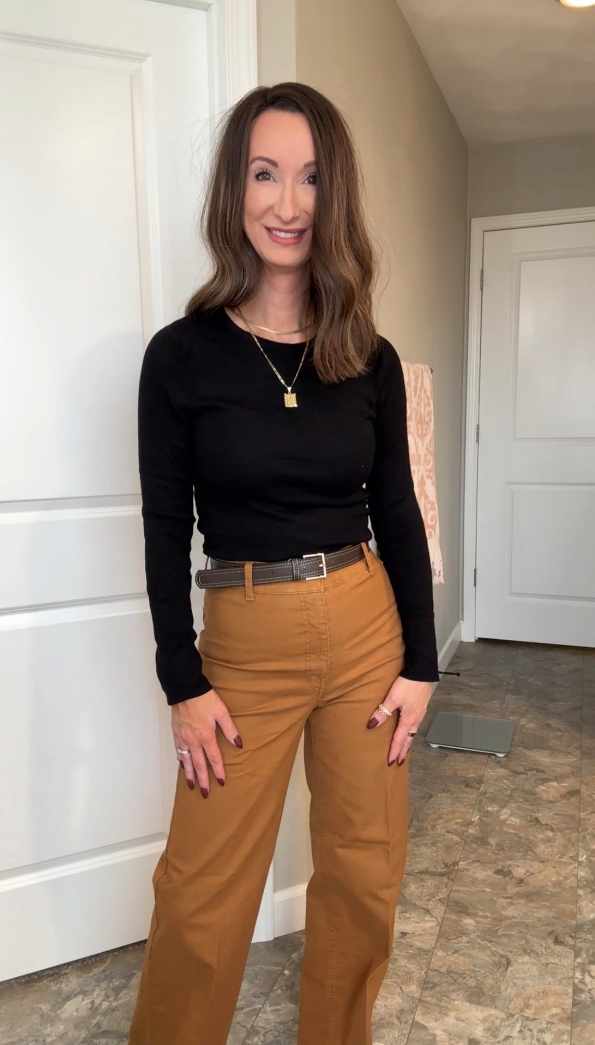 Classic pieces I always reach for. A fitted black long sleeve paired with these warm camel pants is one of those easy outfits that works for the office, errands, or dinner out. Clean, comfortable, and effortless

#LTKWorkwear #LTKgrwm #LTKootd