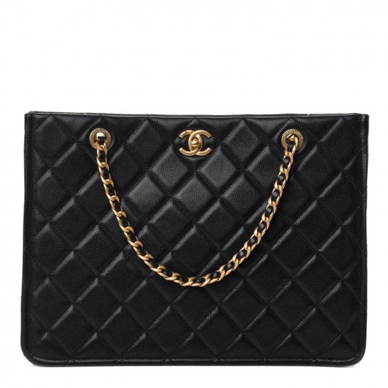 CHANEL

Caviar Quilted Sweet Classic Shopping Tote Black | Fashionphile