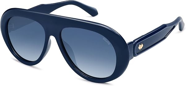 SOJOS Trendy Oversized Polarized Aviator Sunglasses Womens Men Retro Vintage 70s Style UV Protect... | Amazon (US)