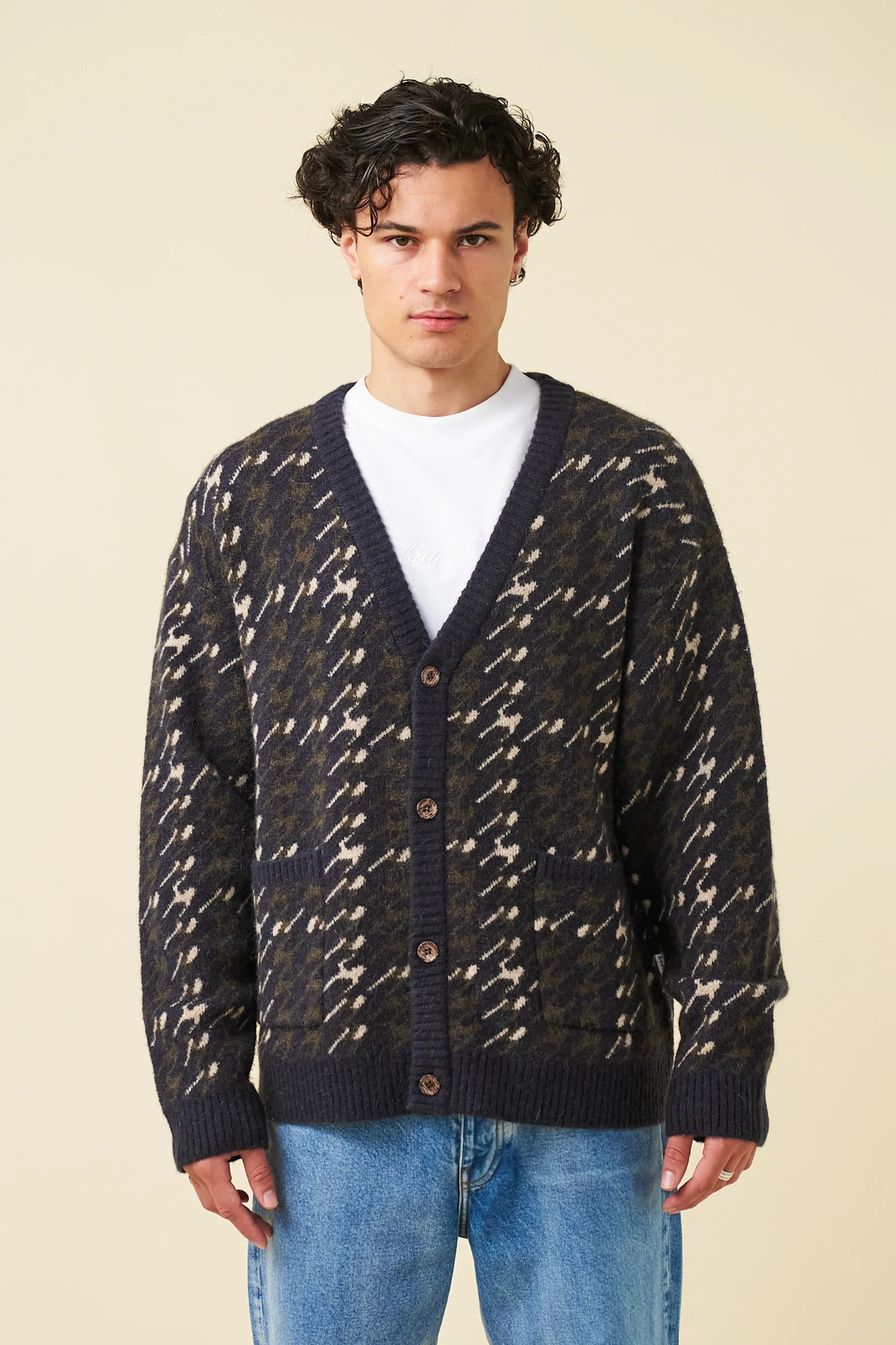 RONNIE MOHAIR CARDIGAN - NAVY | bound clothing