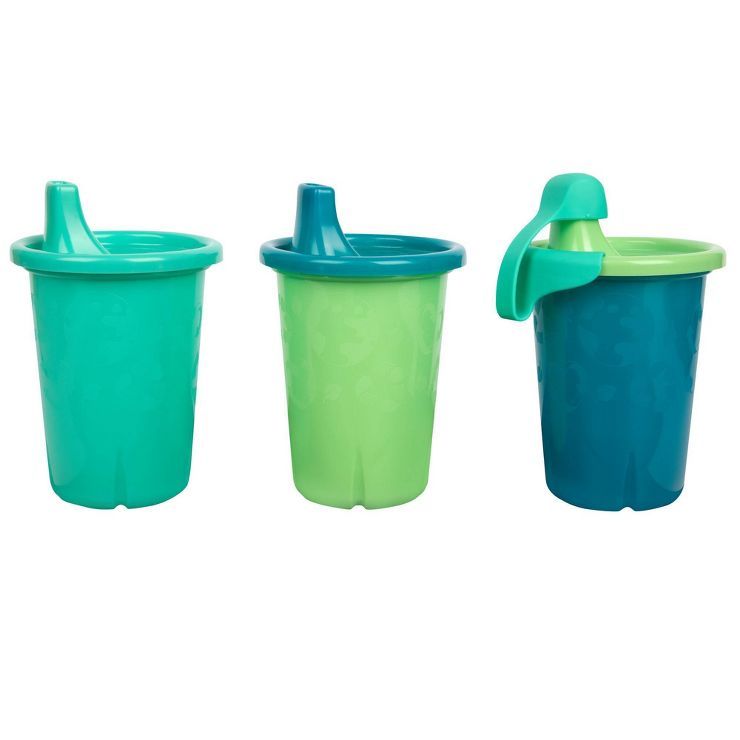 The First Years GreenGrown Reusable Spill-Proof Sippy Toddler Cups - Blue - 3pk/10oz | Target