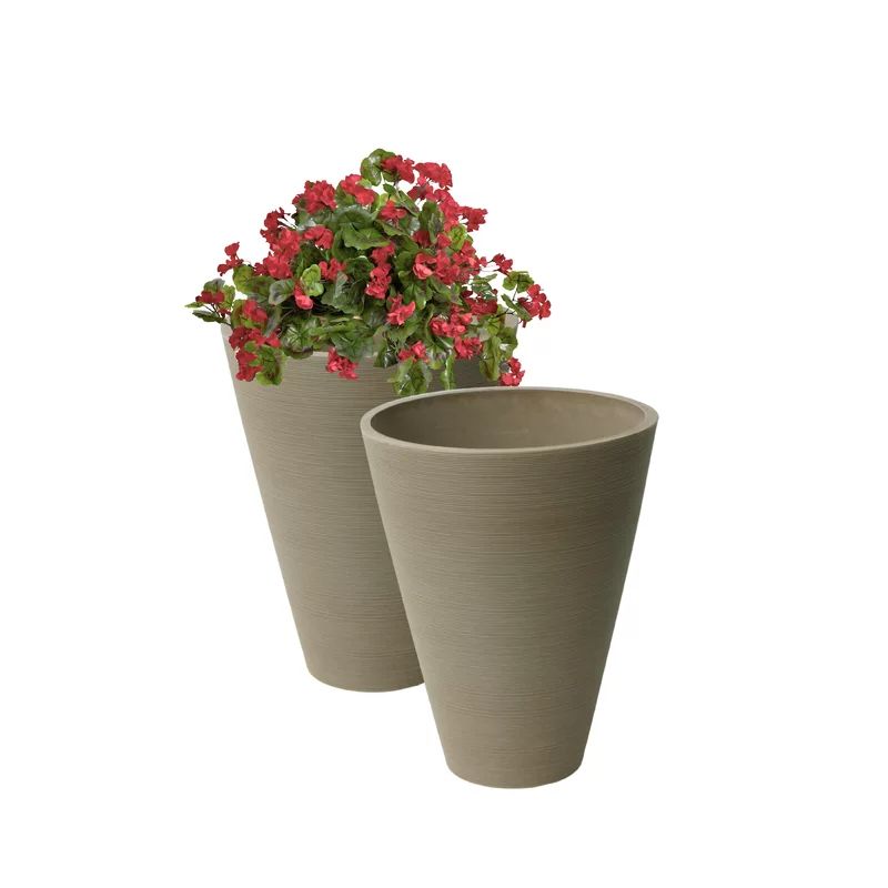 Taio Ribbed Composite Pot Planter Set | Wayfair North America