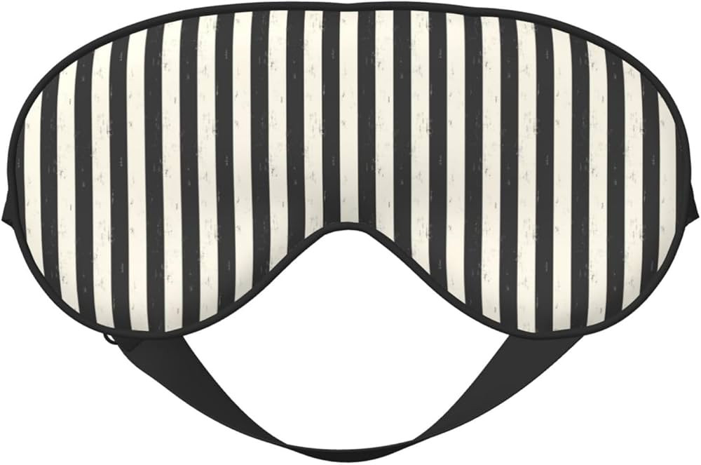 Black White Thick Stripes Print Sleep Masks for Women & Men, Eye Masks for Sleep, Sleeping Mask B... | Amazon (US)