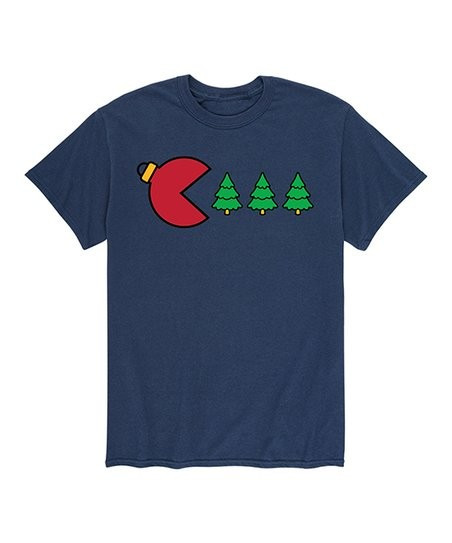 Navy Chomping Ornament Tee - Men | Zulily