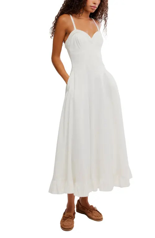 Free People Another Season Midi Dress in Coconut Milk at Nordstrom, Size Large | Nordstrom