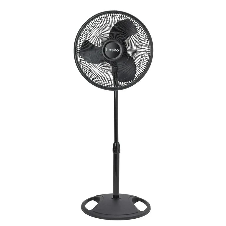 Lasko 16" Oscillating Adjustable Pedestal Fan with 3-Speeds, 47" H, Black, S16500, New - Walmart.... | Walmart (US)