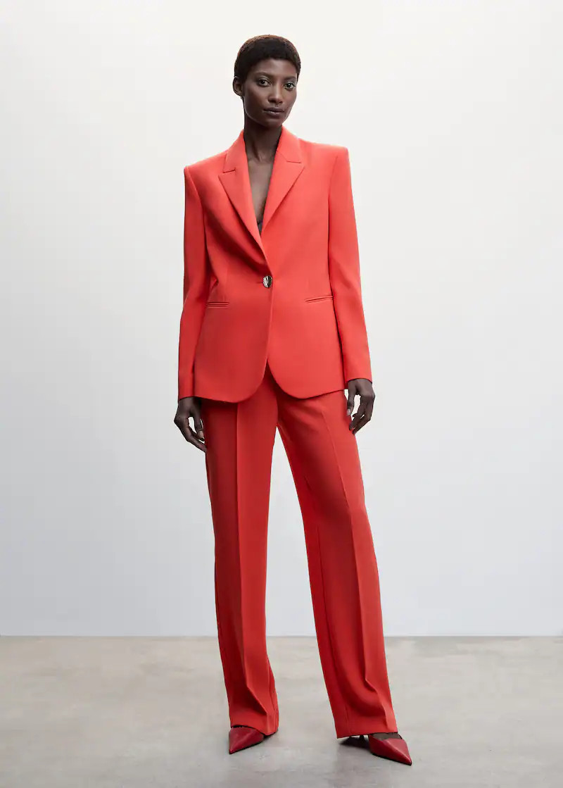 Suit blazer with buttons  -  Women | Mango USA | MANGO (US)
