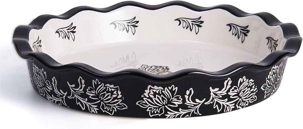 Wisenvoy Pie Pan Ceramic Pie Dish Pie Plate Deep Dish Pie Pan Non-Stick Pie Pans for Baking Pie P... | Amazon (US)