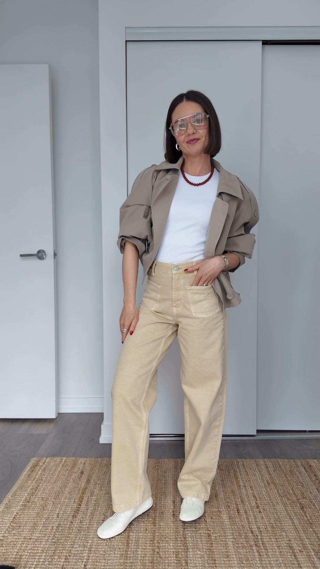 Lovong colour and ligher neutrals for Spring! The taupe and pale yellow os such a great combo, and then I added the red beaded neckufor a pop!

Jacket S (use FORSANSHA for $$ off)
Jeans Size 2
White tank Size S
Shoes tts and ao comfortable 

#LTKSeasonal #LTKstorytime #LTKootd