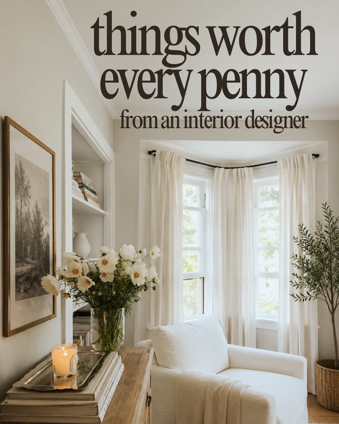 Some things are just worth every penny 🤍

After years as an interior designer and professional homebody, these are the things I’ll happily spend more on every single time. From better sleep to a more beautiful, functional home—no regrets.

What would you add to the list? ✨