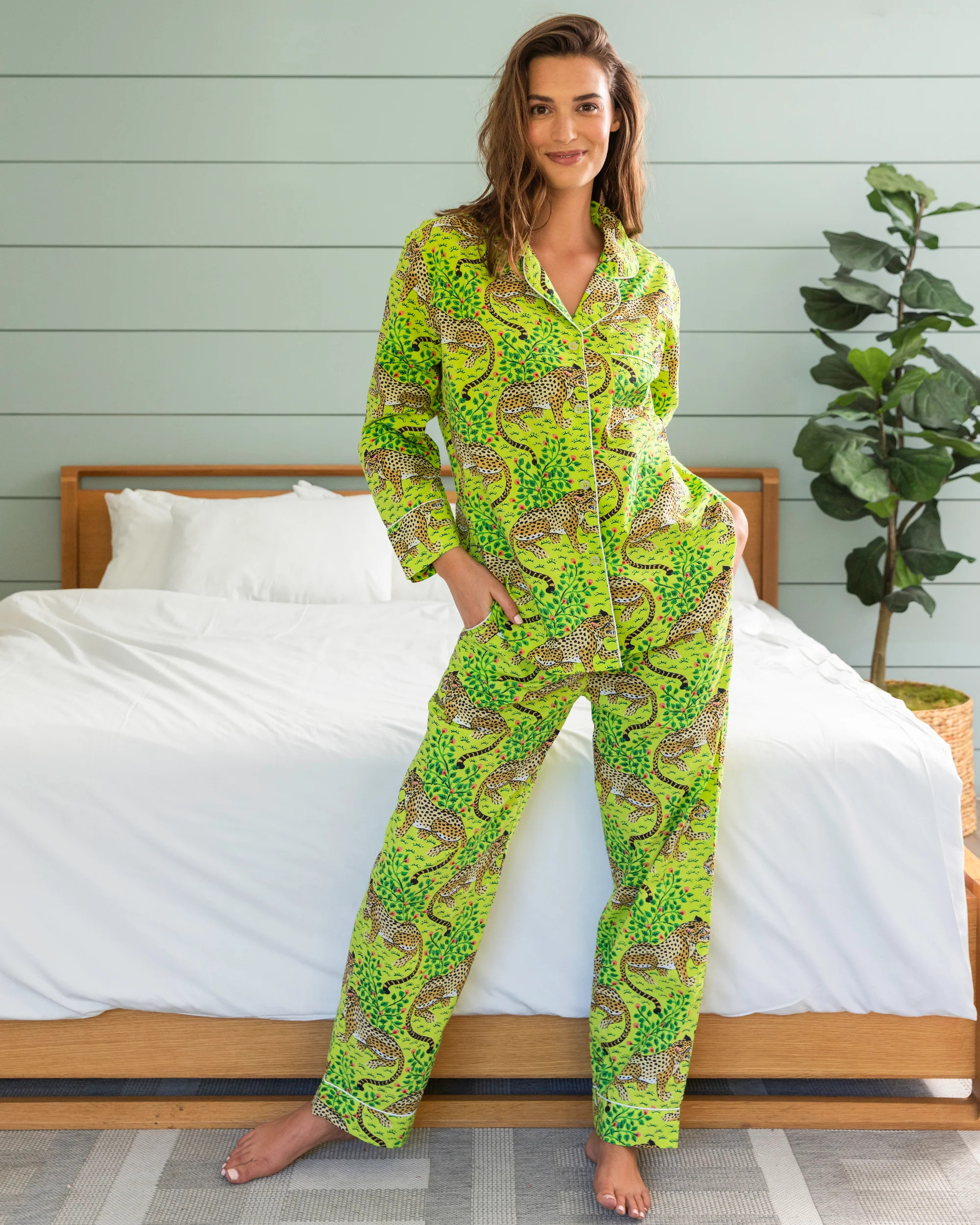 Bagheera - Long Sleep Set - Green Apple | Printfresh