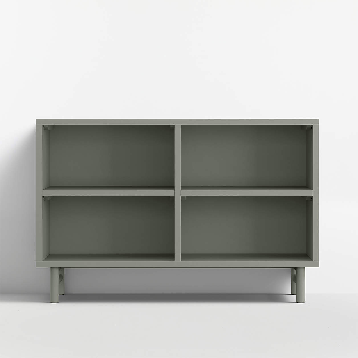 Classic 46" Laurel Green Wood Kids Low Bookcase | Crate & Kids | Crate & Barrel