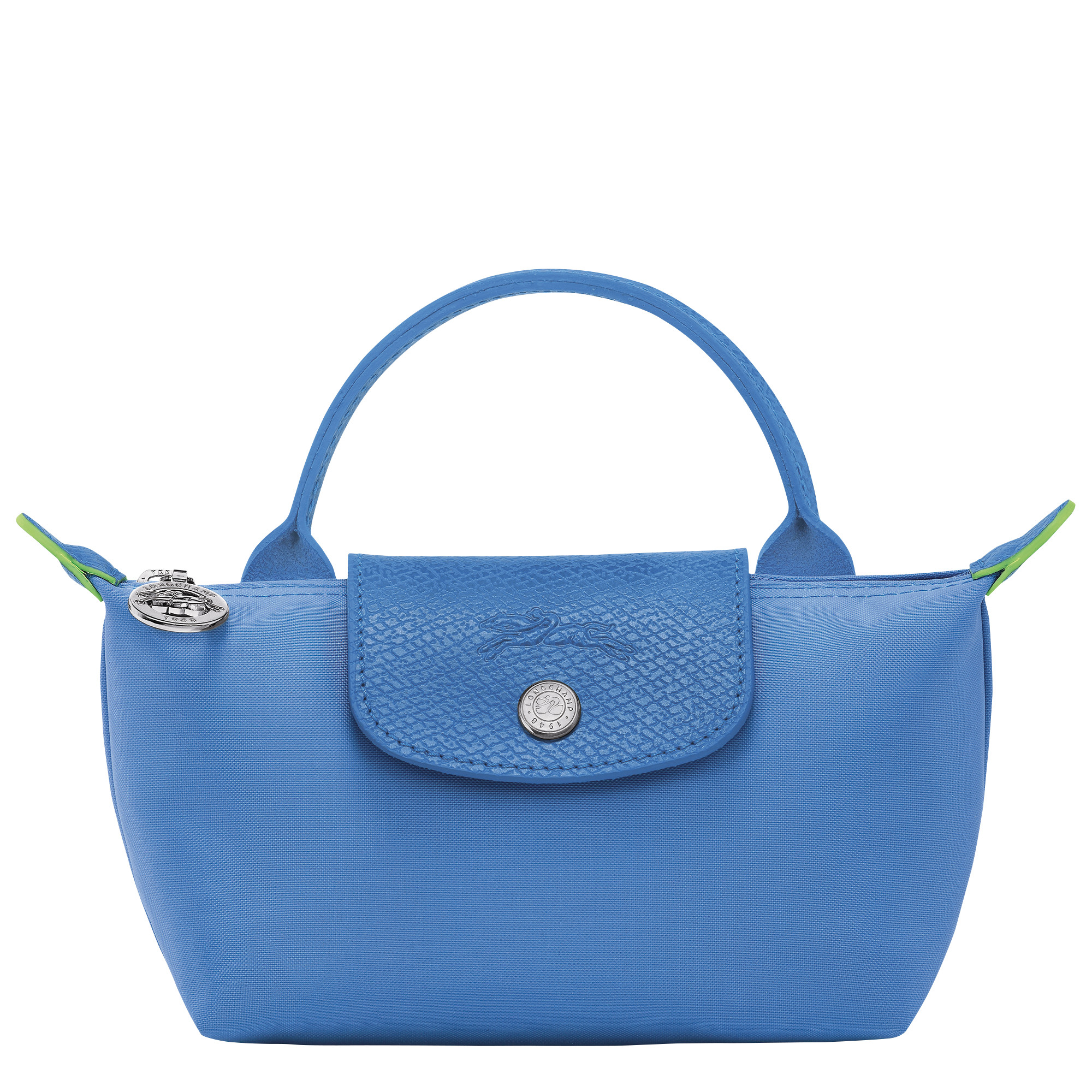 Le Pliage Green Pouch with handle Cornflower - Recycled canvas | Longchamp GB | Longchamp