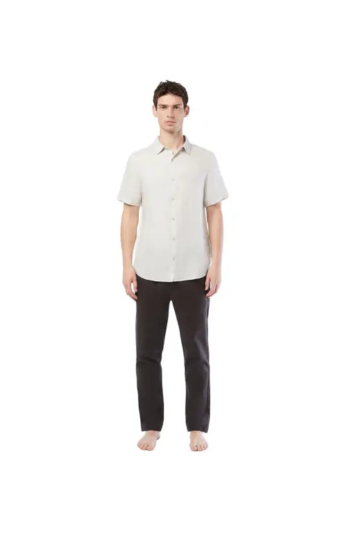 Onia Jack Air Linen Shirt in Stone at Nordstrom, Size Medium S | Nordstrom