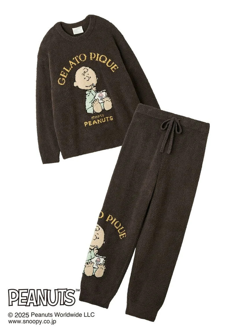 [PEANUTS] Men's Original Art Jacquard Pullover & Pants Set | Gelato Pique