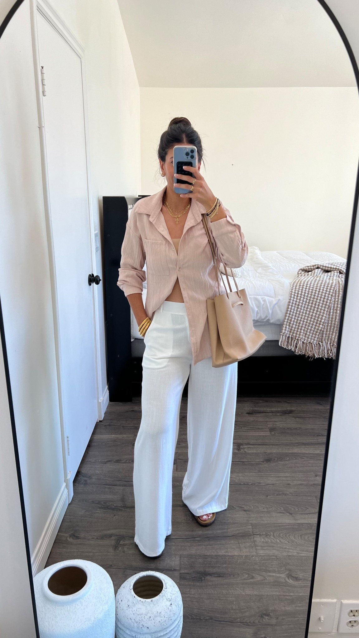 East coast summer outfit! Linen trousers and button down 

#LTKStyleTip #LTKSeasonal #LTKFindsUnder50