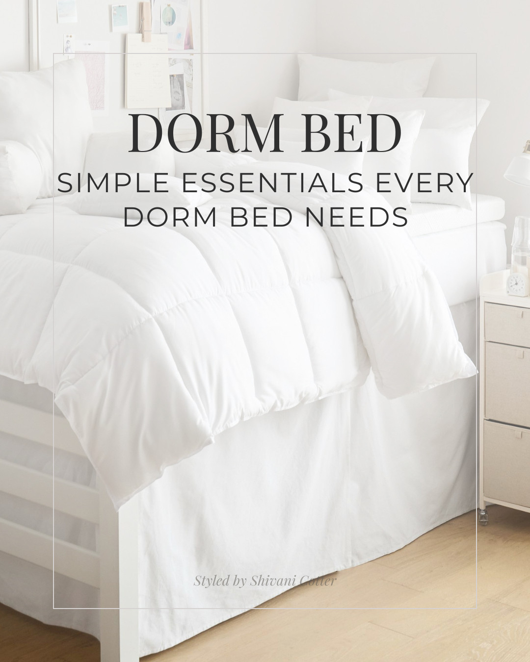 Dorm Bed Basics You Actually Need

Putting together a dorm bed can feel overwhelming, but these are the simple Twin XL essentials that make the biggest difference. From a mattress pad and protector to sheets, a comforter, pillows, and a throw, this is a great starting point for a comfortable dorm bed. I also included a few optional extras like a headboard and bedskirt to finish the look. 
Save this for move in day, shop everything in my LTK, and follow for more dorm room finds.

dorm bed essentials | twin xl bedding | dorm bedding basics | dorm bed must haves | college dorm bedding | twin xl sheets | mattress pad dorm | mattress protector dorm

#LTKHome
