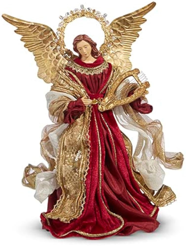 RAZ Imports Angel Tree Topper, 15.5-inch Height, Christmas Decor, Holiday Season, Christmas Tree ... | Amazon (US)