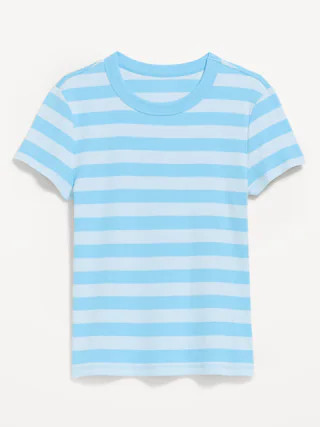 Snug Crew-Neck Ribbed T-Shirt | Old Navy (US)