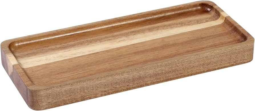 Vanity Tray, Bathroom Tray, Soap Dispenser Tray for Bathroom, Kitchen and Home Decor(Acacia-Mediu... | Amazon (US)