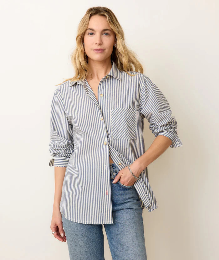 Jane Relaxed Shirt in Cali Poplin | Marine Layer