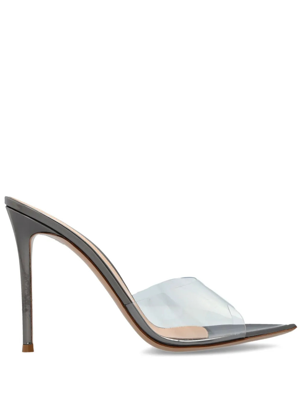 Gianvito Rossi 120m clear-strap pumps - Grey | Farfetch Global