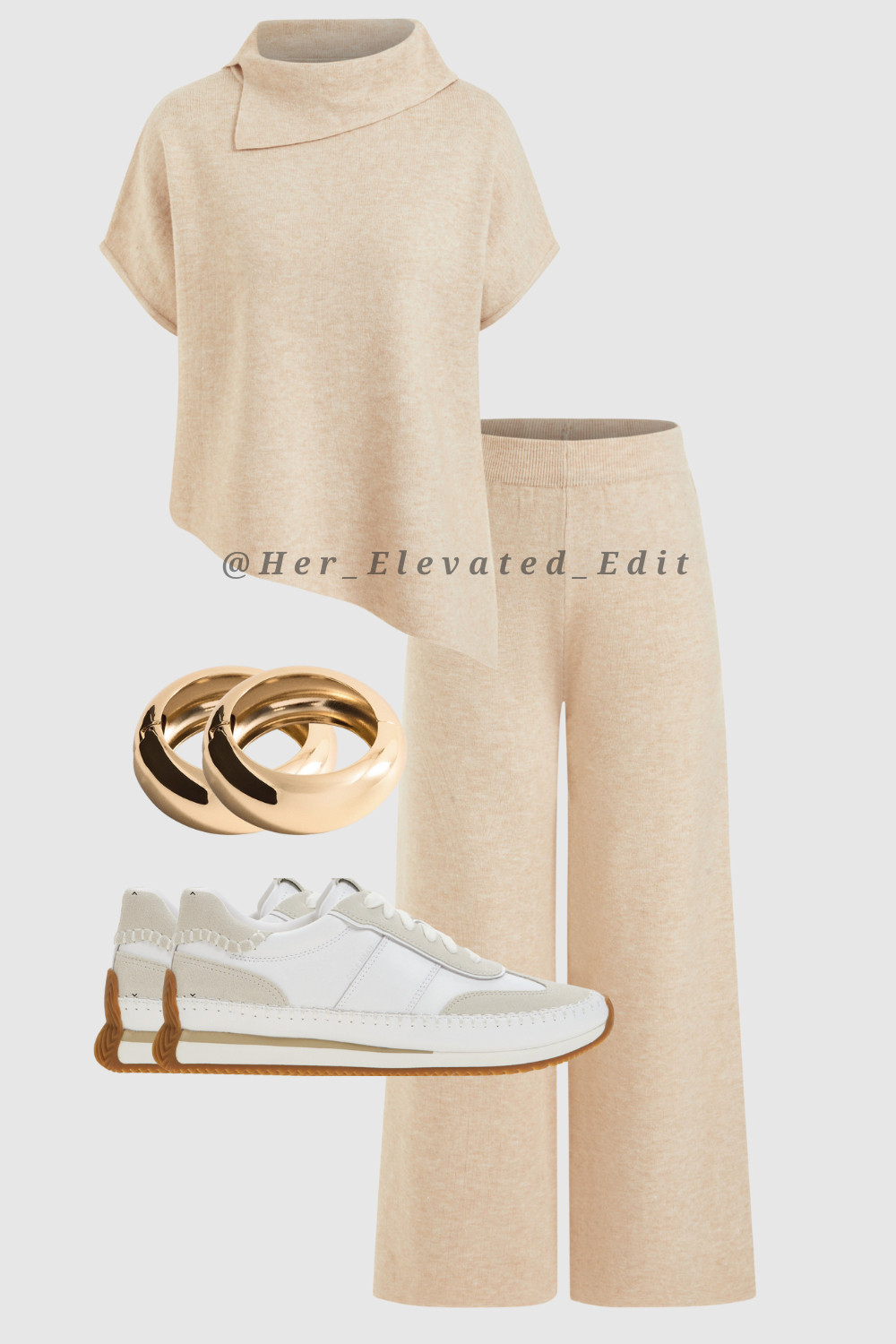 Soft structure, clean lines, and neutral ease.

This knit set is one of those outfits that instantly feels elevated without effort. The relaxed silhouette keeps it comfortable, while the monochrome palette and subtle accessories make it look intentional and polished.

Finished with minimal sneakers and gold accents for an everyday look that still feels refined.
Everything linked for easy styling 🤍

#LTKSeasonal #LTKStyleInspo #LTKFindsUnder100 

 