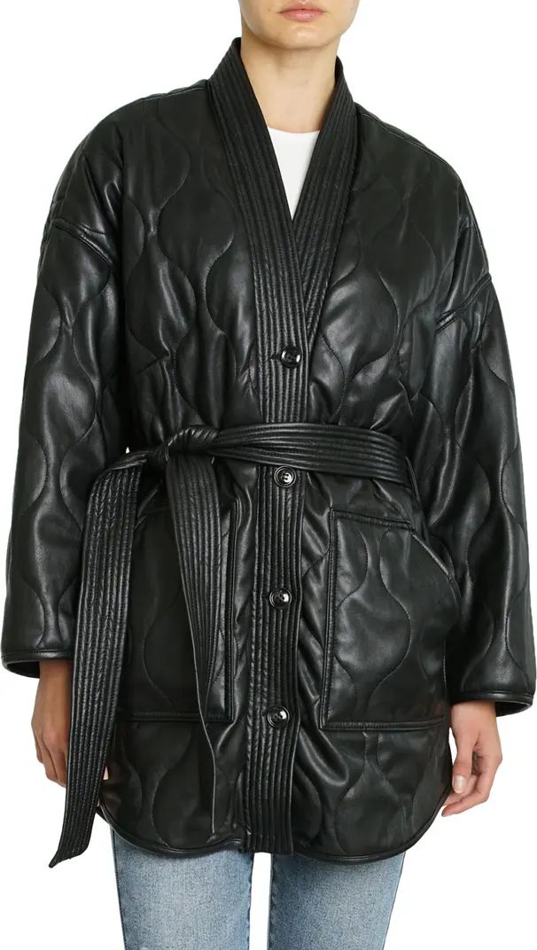 Pistola Fallon Belted Faux Leather Jacket | Nordstrom | Nordstrom