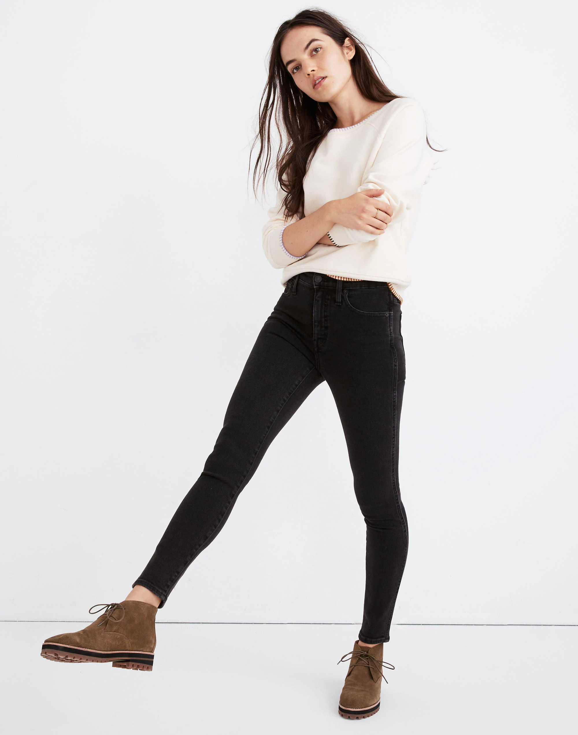 10" High-Rise Skinny Jeans in Black Frost | Madewell