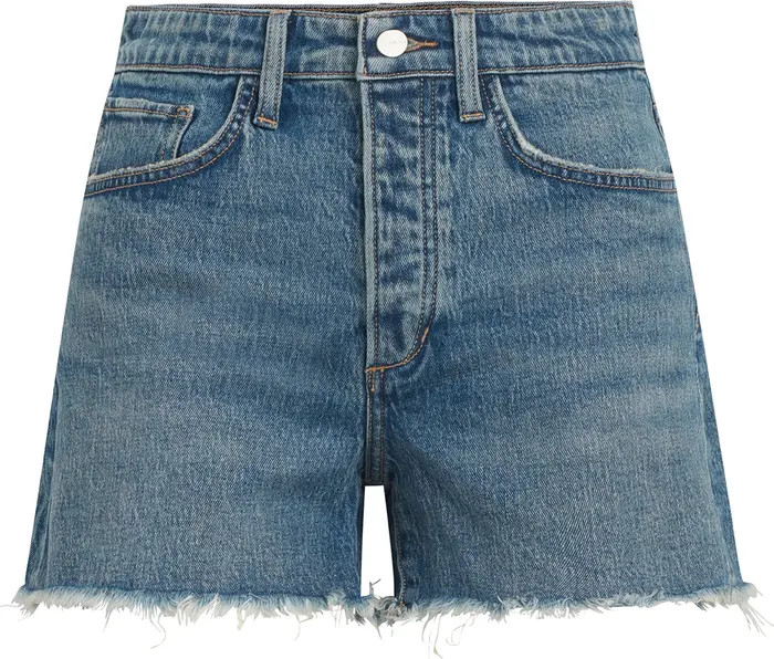 The Jessie Frayed High Waist Relaxed Denim Shorts | Nordstrom