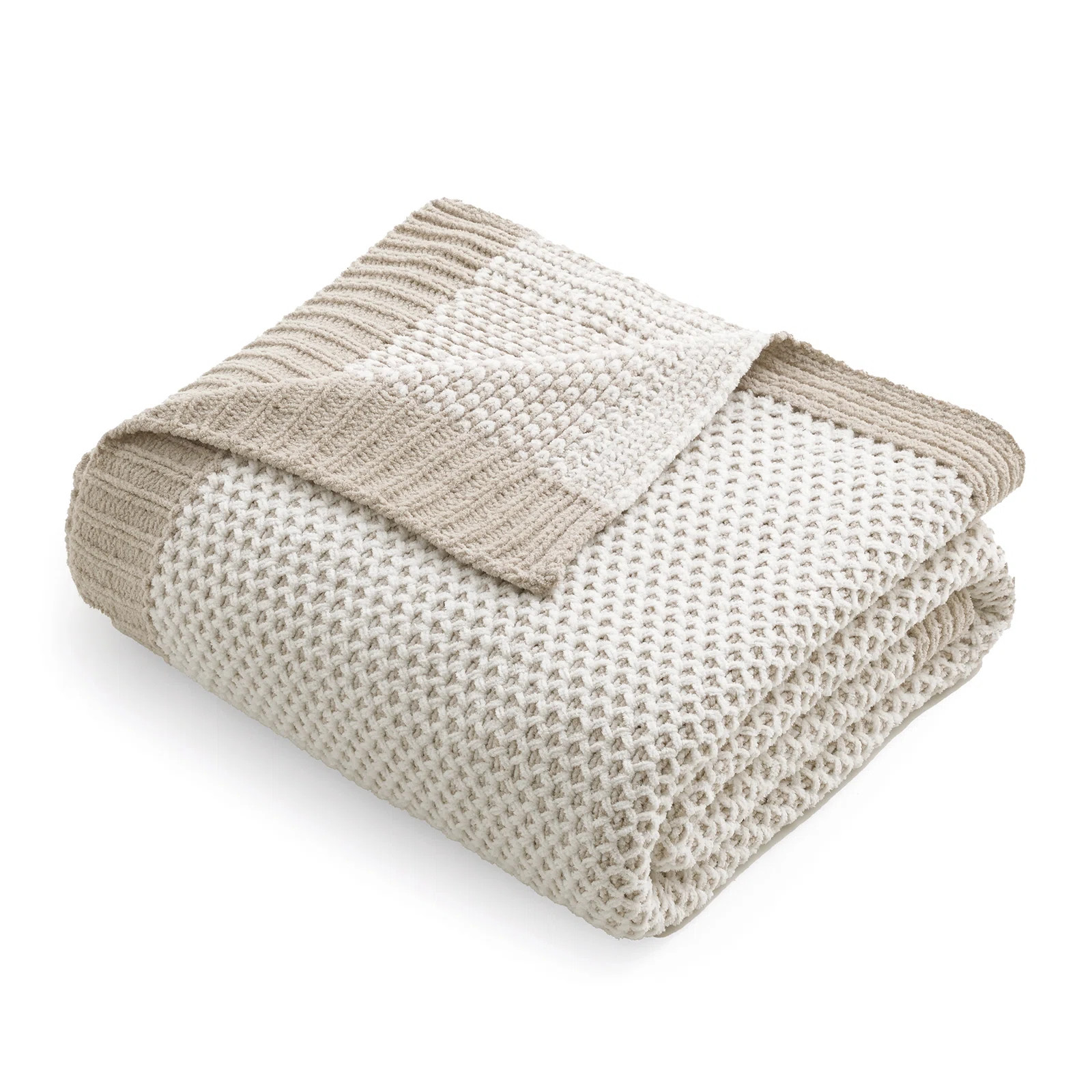 Amélie Home Chenille Honeycomb Knit Throw Blanket, Reversible Cozy Decorative Blanket, Lightweig... | Wayfair North America