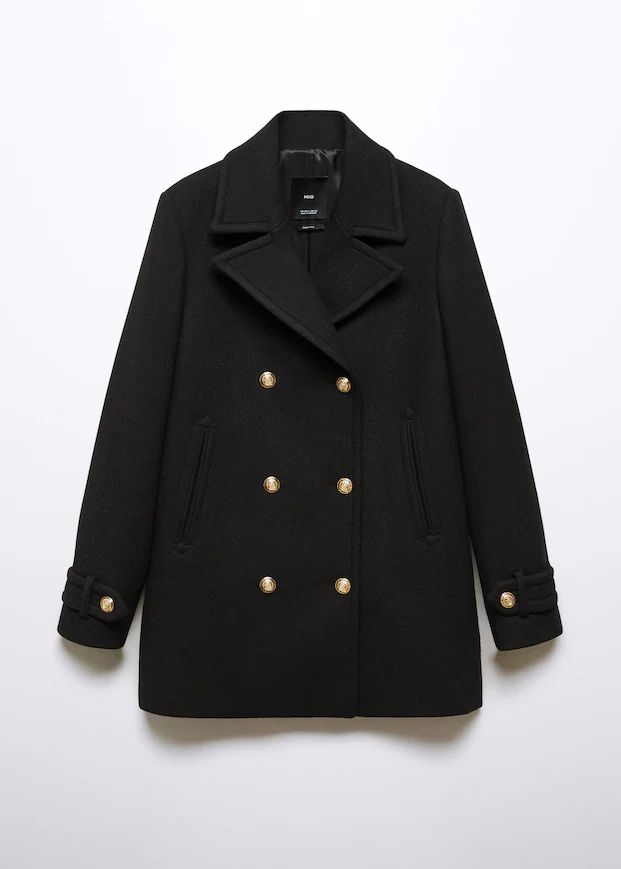 Wool coat with jewel buttons | MANGO (US)