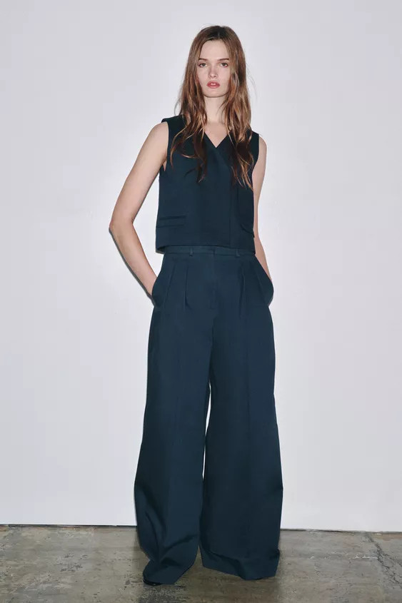 ZW COLLECTION PLEATED PANTS | Zara US