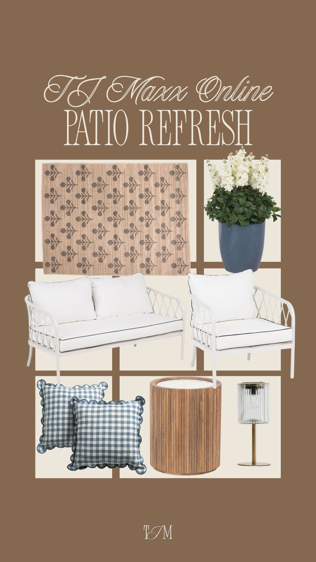 It finally feels warm in Chicago again so I think it’s officially time for a patio refresh ☀️ Loving this coastal patio vibe with the blue gingham pillows, woven textures, and crisp white furniture… it feels so chic but still cozy for summer nights outside. summer home decor, patio refresh, coastal patio decor, outdoor furniture, patio inspiration, backyard patio ideas, coastal home aesthetic, outdoor entertaining, tj maxx home finds, patio decor ideas, summer hosting, neutral home decor
 

 #LTKSeasonal #LTKHome