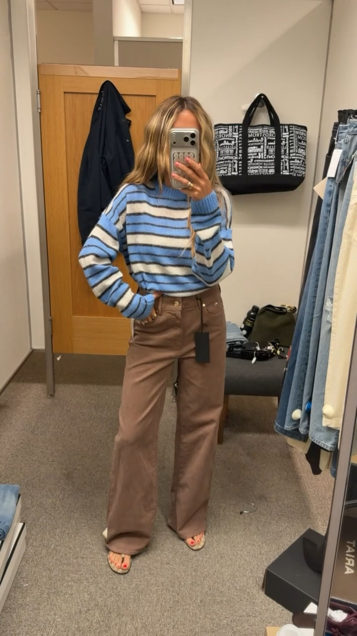 Love the blue and brown combo!!! 

Nsale, nordstrom sale, anniversary sale, summer sale, outfit inspo, fall outfit, sweater, stripes, brown denim

#LTKSaleAlert #LTKootd #LTKHome