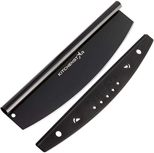 18” Black Non-Stick Pizza Cutter by Kitchenstar | Sharp Stainless Steel Slicer Knife - Rocker S... | Amazon (US)