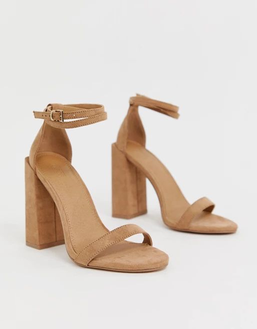 ASOS DESIGN Highlight barely there block heeled sandals | ASOS US