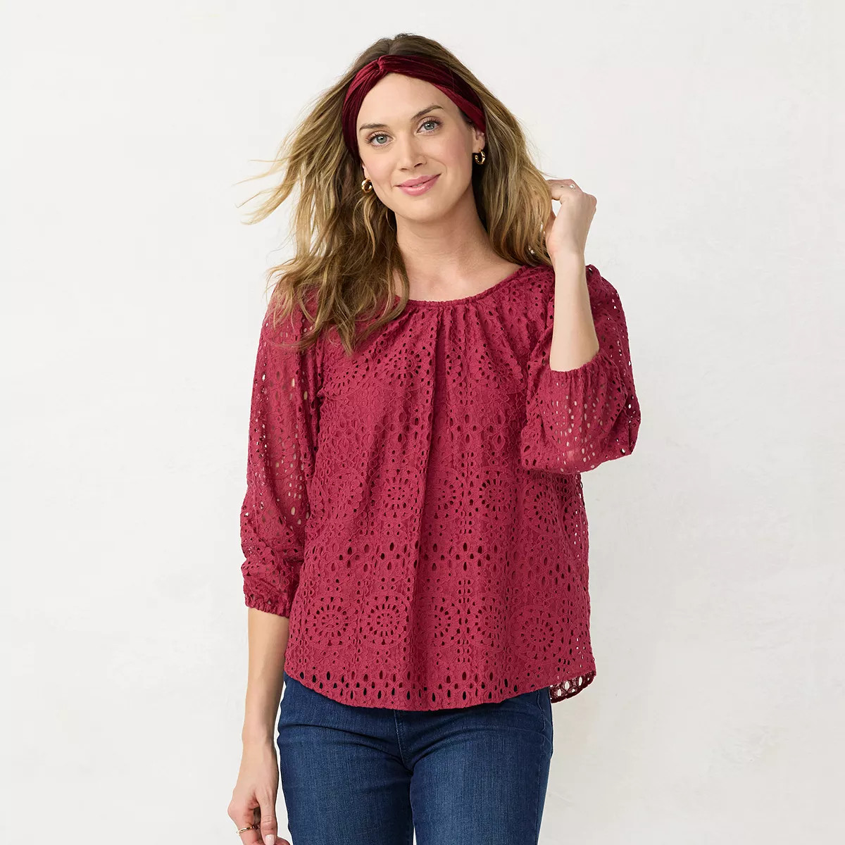 Petite LC Lauren Conrad Pleated Flowy Top | Kohl's