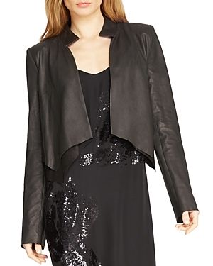 Halston Heritage Cropped Leather Jacket | Bloomingdale's (US)