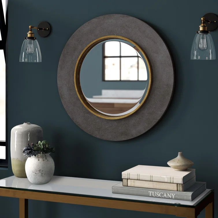 Zena Round Wood Wall Mirror | Wayfair North America