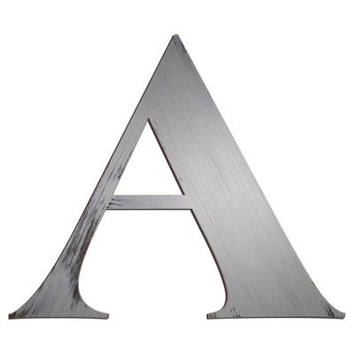 Letter2Word Hand Painted Letter 3D Wall Sculpture - Nickel | Target