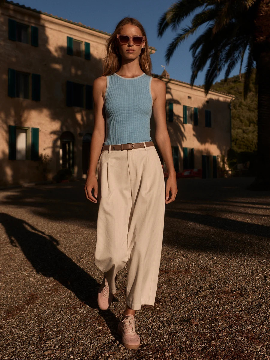 Soft Cotton Crop Wide Leg Pant | Varley US | Varley US