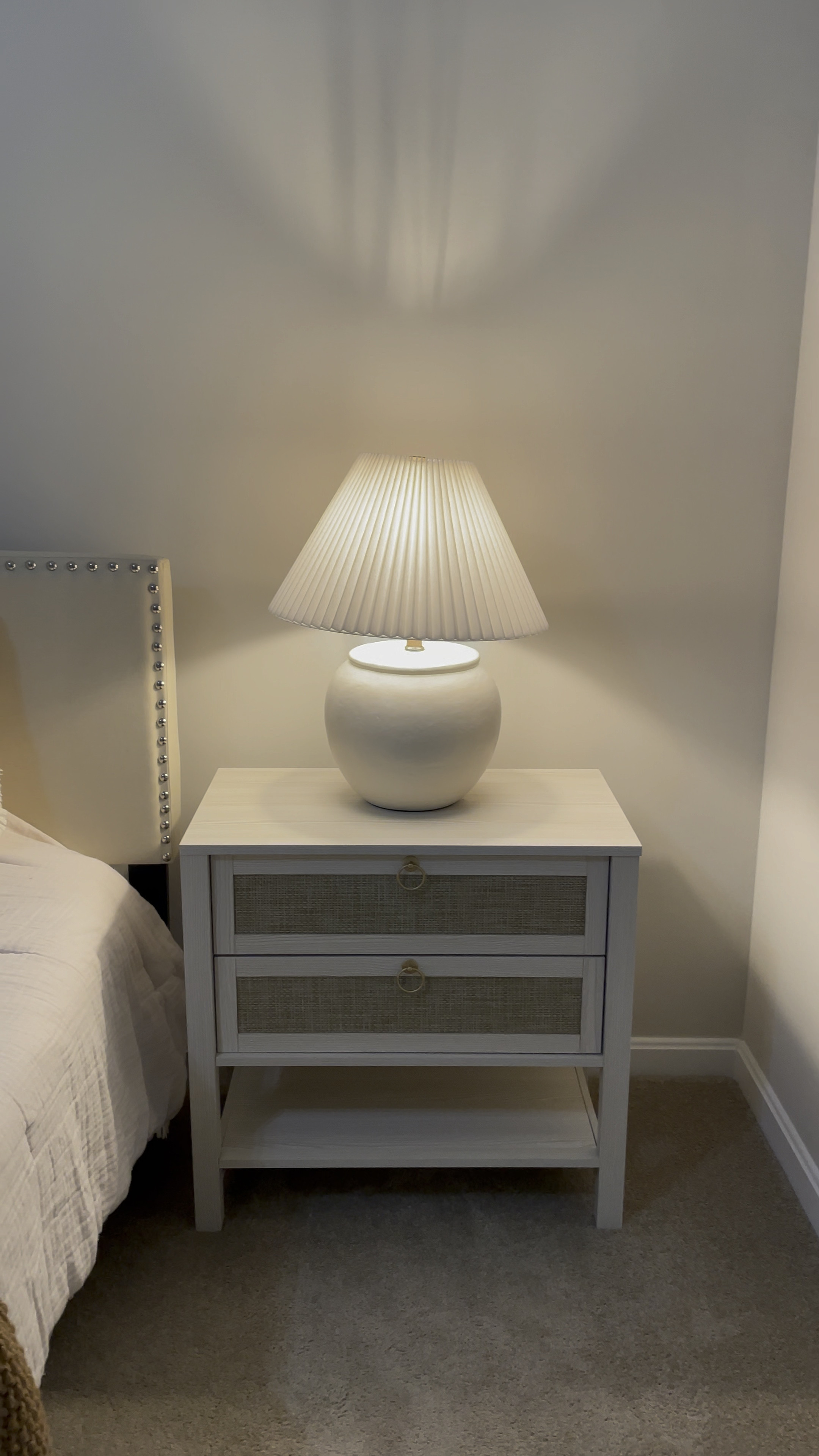 THE most perfect nightstands from Amazon & lamps from Target! Looks much more expensive than it is! GREAT find 🤌🏼✨ #amazonfinds #targetfinds #homefinds #affordablehomedecor #home #decor 

#LTKSaleAlert #LTKHome #LTKFindsUnder100