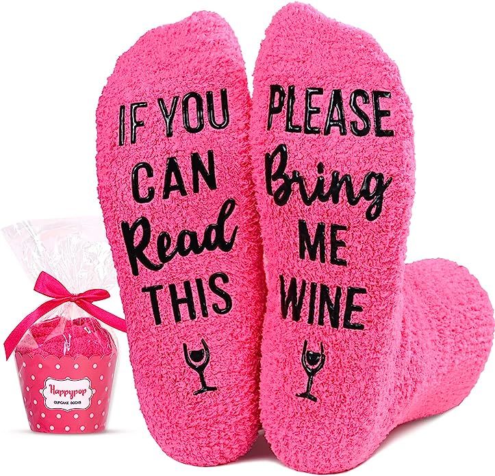 HAPPYPOP Funny Socks Silly Crazy Socks for Women, If You Can Read This Socks, Teen Girl Gifts | Amazon (US)