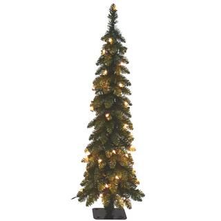 4ft. Pre-Lit Artificial Pencil Christmas Tree, Clear Lights | Michaels Stores