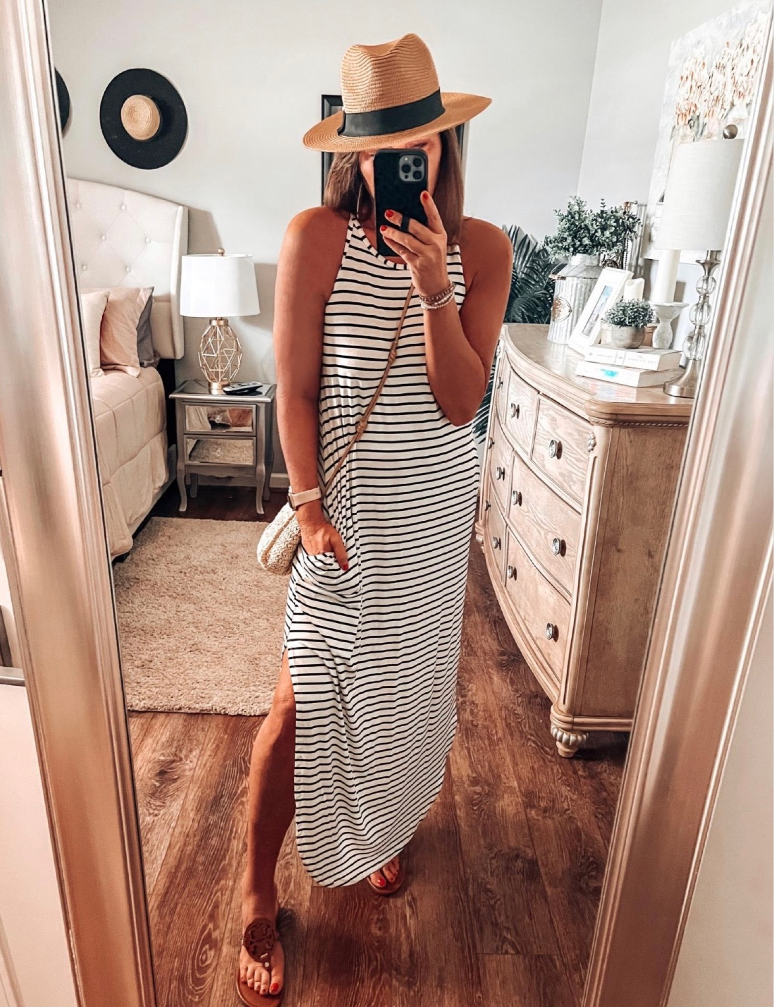 blue dress for baby girl Maliyah Black and White Maxi Dress, XS main image 0